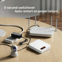 Mini UPS Battery Backup for Routers,Built-in 12000mAh Rechargeable Surge Protector with POE,Output USB 5V/2A DC 5V/9V/12V 2A for Modem,Security Camera, Smartphones