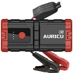 Auricu X5 1000A UltraSafe Car Battery Jump Starter, 12V Jump Starter Battery Pack, Battery Booster, Jump Box, Portable Charger and Jumper Cables for 4.0L Gasoline and 2.5L Diesel Engines