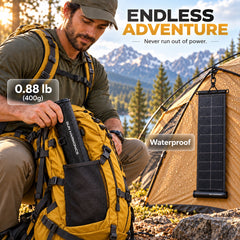 Portable Rollable Solar Panel Power Bank for Hiking, Camping and Extended Off-Grid Adventures
