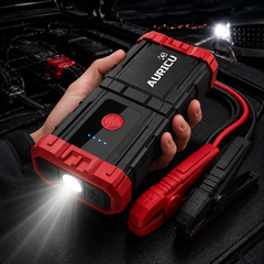 Auricu X5 1000A UltraSafe Car Battery Jump Starter, 12V Jump Starter Battery Pack, Battery Booster, Jump Box, Portable Charger and Jumper Cables for 4.0L Gasoline and 2.5L Diesel Engines