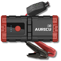 Auricu X5 1000A UltraSafe Car Battery Jump Starter, 12V Jump Starter Battery Pack, Battery Booster, Jump Box, Portable Charger and Jumper Cables for 6.0L Gasoline and 3.0L Diesel Engines